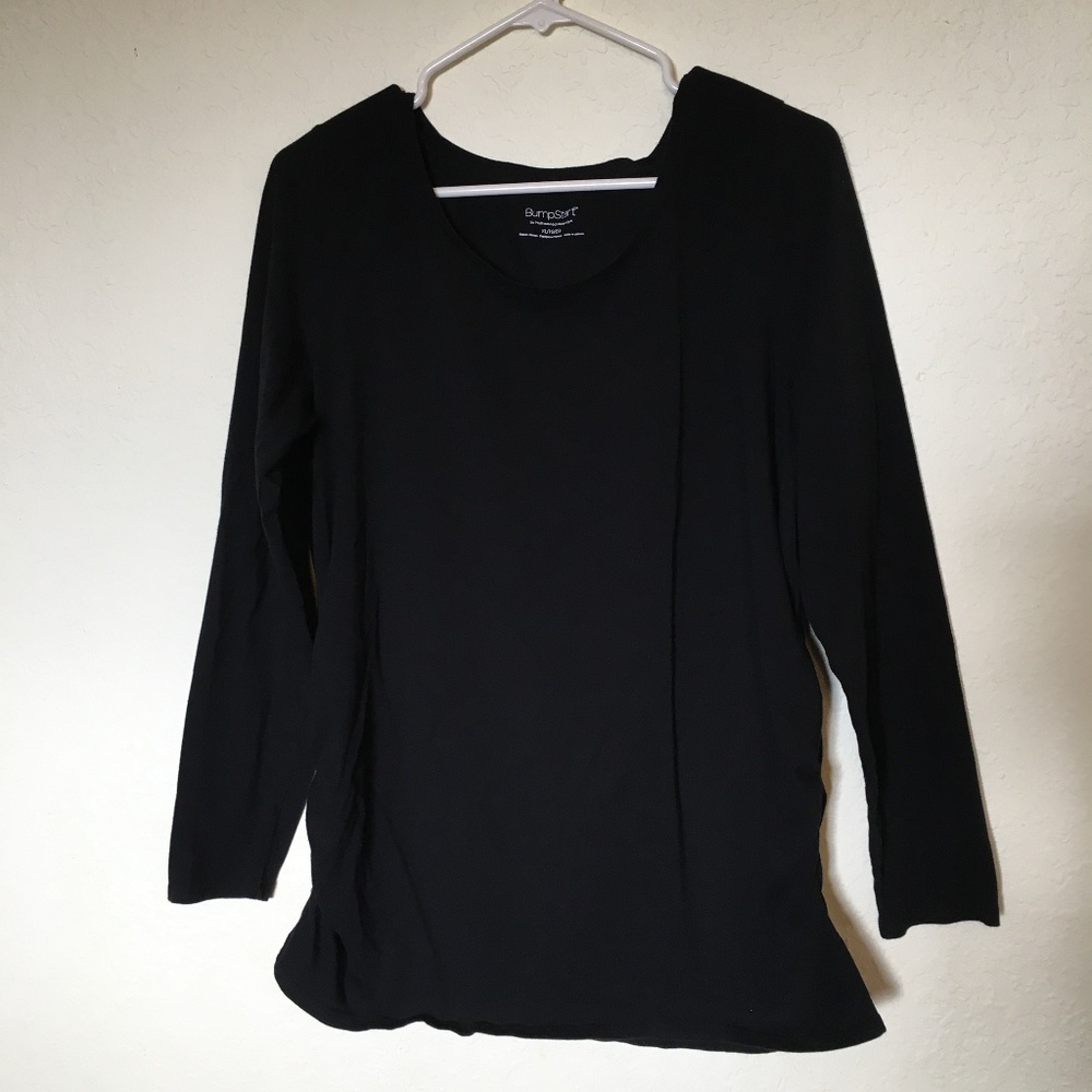 Bump Start by Motherhood Maternity black long sleeve T-shirt. Size XL.